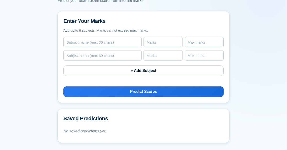 MarksMaster: Predict Your Board Exam Score